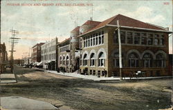 Ingram Block and Grand Avenue Postcard