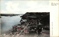 Bird's Eye View, Genoa, Wis Postcard