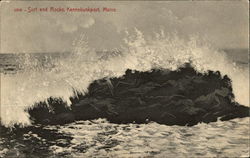 Surf and Rocks Postcard