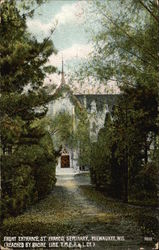 Front Entrance to St. Francis Seminary Postcard