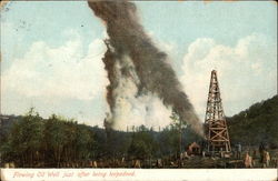 Flowing Oil Well Just After Being Torpedoed Flowing Oil Well Just After Being Torpedoed