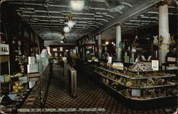 Interior of the A. Spiegel Drug Store Postcard