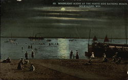 Moonlight Scene at the South Side Bathing Beach Postcard