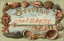 Souvenir from Fort Wayne Postcard