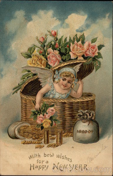 With Best Wishes for a Happy New Year Angels & Cherubs