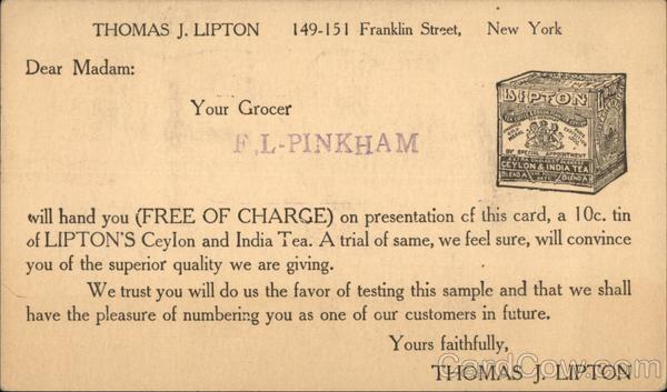 Thomas J. Lipton - Tea Advertising