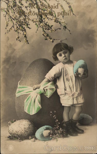 Child with Easter Eggs With Children