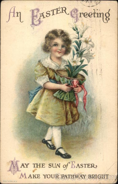 An Easter Greeting Ellen Clapsaddle With Children