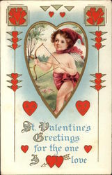 St. Valentine's Greetings for the one I love Postcard
