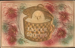 Easter Greeting With Chicks Postcard Postcard