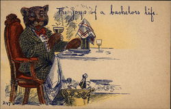 The Joys of a Bachelor's Life Postcard