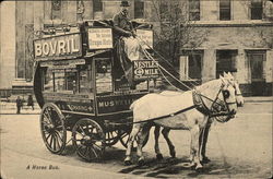 A Historic Horse Bus - Bovril Postcard