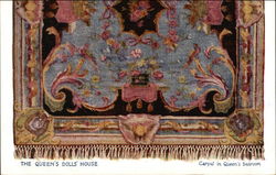 The Queen's Dolls' House Carpet in Queen's Bedroom Postcard