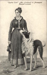 Sophia Scott (Mrs. Lockhart) in Norwegian Peasant costume Postcard