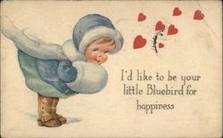I'd Like to be your Little Bluebird for Happiness Postcard