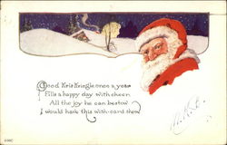 Good Kris Kringle Once a Year Postcard