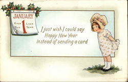 January 1, Good Luck This Year Postcard