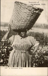 Souvenir of Denison, Tex. A Chocolate Drop Postcard