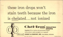 Chel-Iron* Pediatric Iron Drops Advertising Postcard Postcard