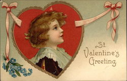 St. Valentine's Greeting Postcard