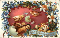Glad Easter Greetings Postcard