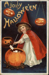 A Jolly Halloween Postcard Postcard