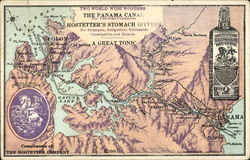 Map of the Panama Canal Maps Postcard Postcard