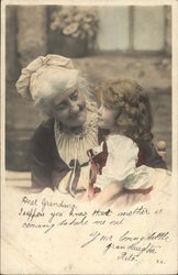 Grandma and Little Girl With Red Hair Postcard