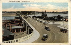 Portland Bridge Maine Postcard Postcard