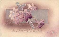 A Joyful Easter Flowers Postcard Postcard