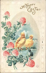 A Happy Easter With Chicks Postcard Postcard