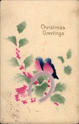 Christmas Greetings Airbrushed Postcard Postcard