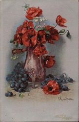 Bouquet of Flowers in Vase Postcard