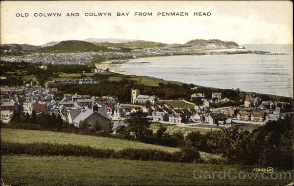 Old Colwyn and Colwyn Bay from Penmaen Head Wales