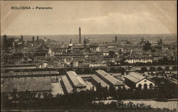 Panorama of City Bologna Italy