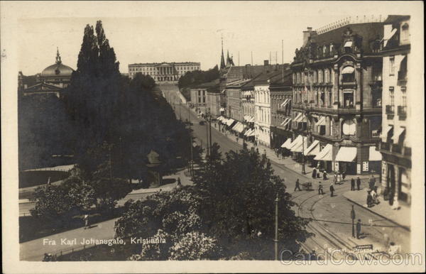 Fra Karl Johansgate Kristiania Norway