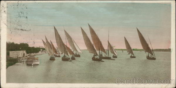 Sailing Boats on the Nile Egypt Africa