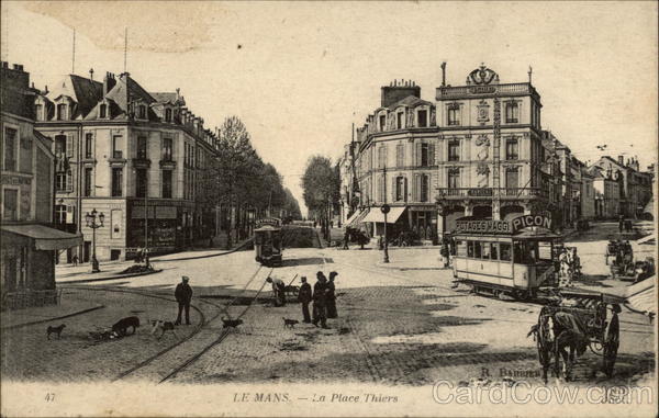 La Place Thiers Le Mans France