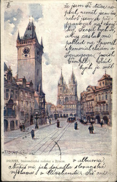 Praha, Staroměstská radnice s Týnem Prague Czech Republic