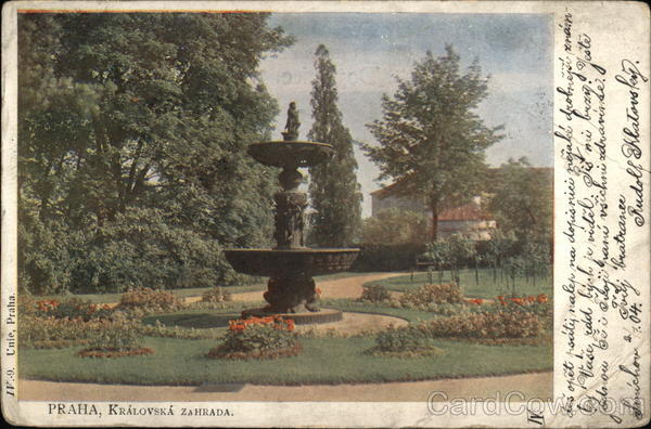 Fountain in the Royal Garden Prague Czech Republic