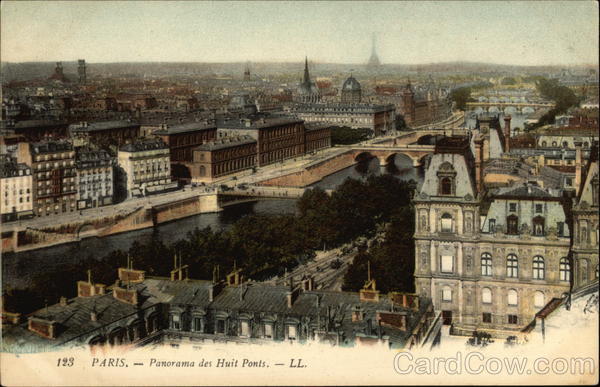 Panorama des Huit Ponts Paris France