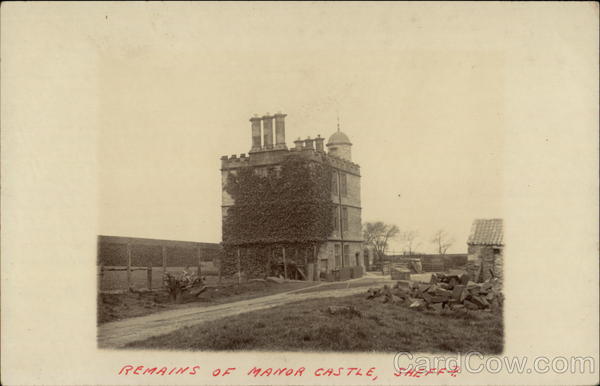 Remains of Manor Castle Sheffield England Yorkshire
