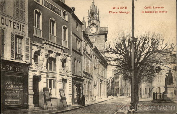 Place Monge - Credit Lyonnais et Banque de France Beaune