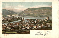 View over Town Postcard