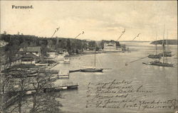 Boats in the Harbor Furusund, Sweden Postcard Postcard