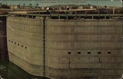 Completed gates, Gatun Locks, Panama Canal Postcard