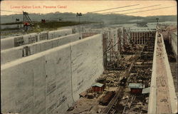 Lower Gatun Lock, Panama Canal Postcard