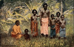 A Fijian Family South Pacific Postcard Postcard