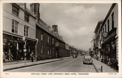 Watling Street and Saracen's Head Hotel Towcester, England Postcard Postcard