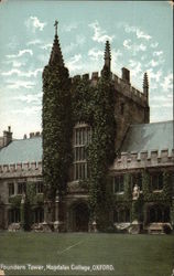 Magdalen College - Founders Tower Oxford, England Oxfordshire Postcard Postcard